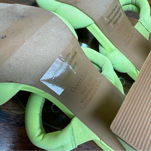 Open Edit Stella Sandal in Neon Green - Picture 14 of 16